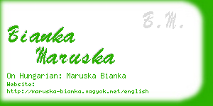 bianka maruska business card